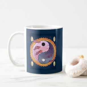 Schattige Roze Axolotl Anime Onder de Zee Koffiemok