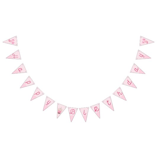 Schattige Roze Axolotl Boba Tea Meisje Verjaardag Vlaggetjes (Alle)