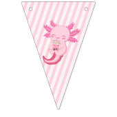 Schattige Roze Axolotl Boba Tea Meisje Verjaardag Vlaggetjes (Eerste vlag)