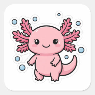 Schattige Roze Axolotl Kawaii Sticker