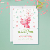 Schattige Roze Axolotl Kids Verjaardagsfeest Kaart