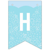 Schattige Roze Axolotl Onderwater Verjaardagsfeest Vlaggetjes (Tweede vlag)