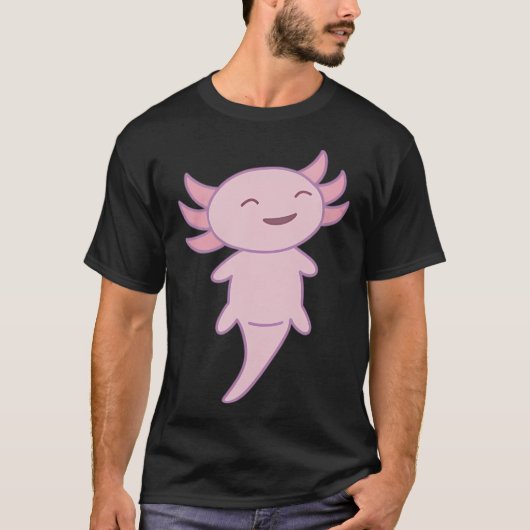 schattige roze axolotl t-shirt (Voorkant)