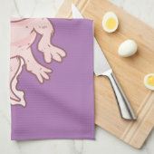 Schattige Roze Axolotl Thunder_Cove Theedoek (Quarter Fold)