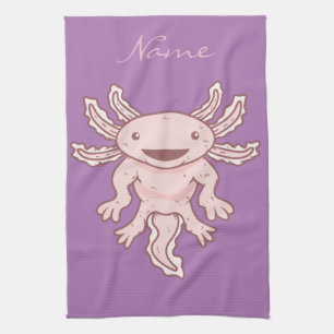 Schattige Roze Axolotl Thunder_Cove  Theedoek