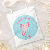 Schattige Roze Baby Axolotl Verjaardagsfeest Bedankzakje (Geknipt)