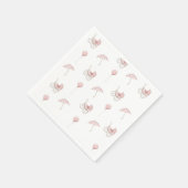 Schattige Roze Baby Buggy Baby shower Servet (Hoek)