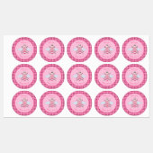 Schattige Roze Baby Meisje Bijen Custom Baby showe Labels (Vel)