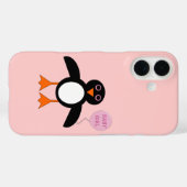 Schattige Roze Baby Meisje Pinguïn Case-Mate iPhone Case (Achterkant (horizontaal))