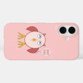 Schattige Roze Baby Meisje Uil Case-Mate iPhone Case (Achterkant (horizontaal))