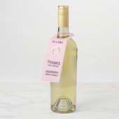 Schattige roze baby meisje voetafdrukken het is ee flessenhanger (Schuin)