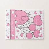 Schattige Roze Baby Olifant Legpuzzel (Horizontaal)
