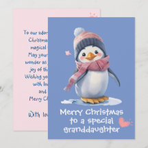 Schattige Roze Baby Penguin Kerstmis voor Kids Vak