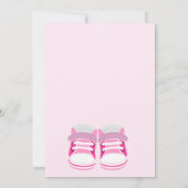 Schattige ROZE Baby Schoenen BABY SHOWER Kaart (Achterkant)