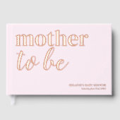Schattige Roze Baby showers Roos Goudfolie Gastenboek (Voorkant)