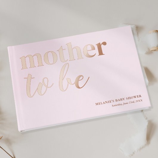 Schattige Roze Baby showers Roos Goudfolie Gastenboek