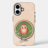Schattige Roze Baby Vogel Schildering Aangepaste N Case-Mate iPhone Case (Achterkant)