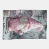 Schattige Roze Bakken Gnome Cupcake Theedoek (Horizontaal)