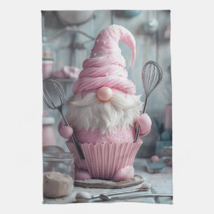 Schattige Roze Bakken Gnome Cupcake Theedoek
