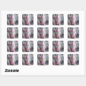 Schattige Roze Bakken Gnome Cupcake Vierkante Sticker (Vel)
