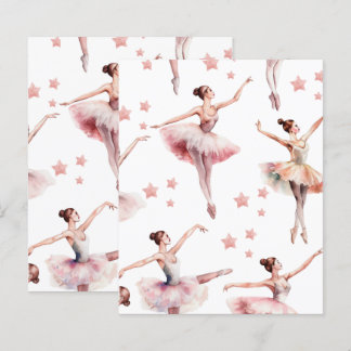 Schattige roze ballerina dans scrapbook papier