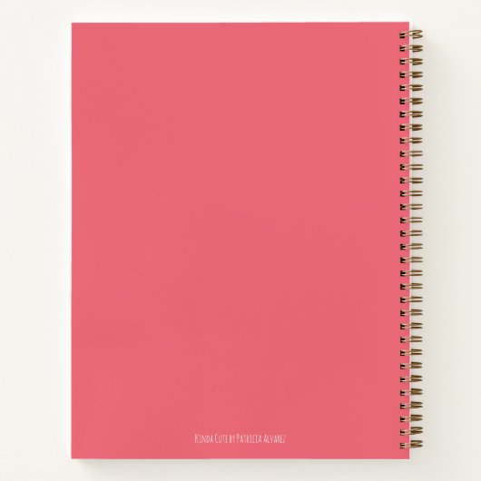 Schattige Roze Ballerina Girly Notitieboek (Achterkant)