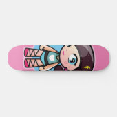 schattige roze ballerina skateboard (Horizontaal)