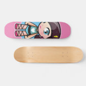 schattige roze ballerina skateboard (Horizontaal)