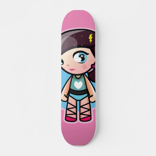 schattige roze ballerina skateboard (Voorkant)