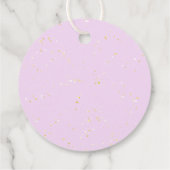 Schattige roze ballon Baby shower Bedankjes Labels (Achterkant)