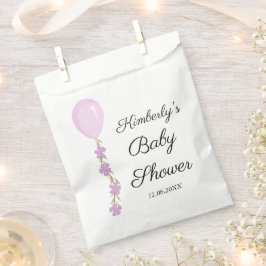 Schattige roze ballon Baby shower Bedankzakje