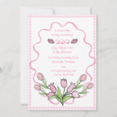 Schattige Roze Beatrix Potter 1e Verjaardagsfeest Kaart (Achterkant)