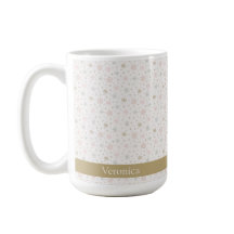 Schattige Roze & Beige Sneeuwvlok Patroon Kerstnaa