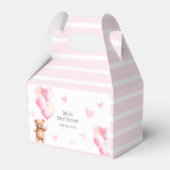Schattige roze Beren ballon Baby shower Bedankdoosjes (Voorkant Zijde)