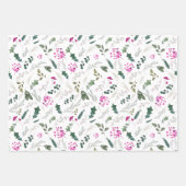 Schattige roze bessen cadeau inpakpapier vel (Voorkant)