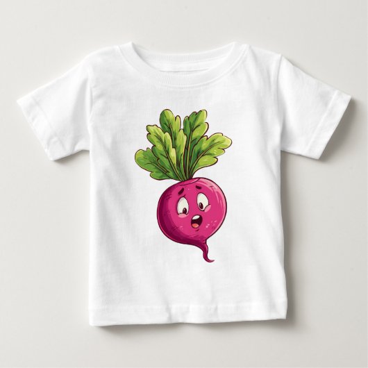 Schattige Roze Biet Cartoon met Grappige Uitdrukki (Voorkant)