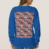 Schattige Roze Blauw Beer Mok Sweatshirt (Achterkant)