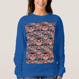 Schattige Roze Blauw Beer Mok Sweatshirt