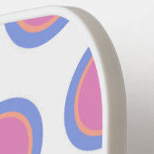 Schattige Roze Blauw en Sinaasappel Polka Dot Gepe Pickleball Paddle (Links Detail)