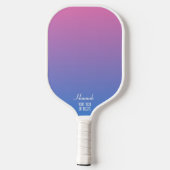 Schattige Roze Blauw en Sinaasappel Polka Dot Gepe Pickleball Paddle (Achterkant)