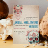  Schattige Roze Blauwe Suikerschedel Grappig Hallo Kaart