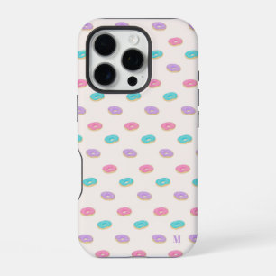 Schattige Roze Blauwgroen Paarse Donuts Patroon Ge iPhone 16 Pro Hoesje