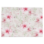 Schattige Roze Bloem Bruidsmeisje Groot Cadeauzakje (Achterkant)