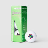 Schattige Roze Bloem Golfballen (Verpakking)