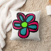 Schattige Roze Bloem Kussen (Deken)