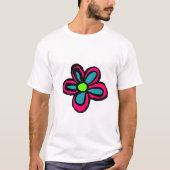 Schattige Roze Bloem T-shirt (Voorkant)