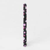 Schattige roze bloembloemengradiënt Patroon iPhone Hoesje (Linkerkant)