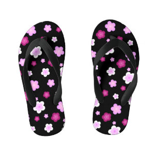Schattige roze bloembloemengradiënt Patroon Kinder Teenslippers