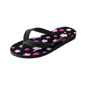 Schattige roze bloembloemengradiënt Patroon Kinder Teenslippers (Schuin)