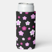 Schattige roze bloembloemengradiënt Patroon Seltzer Blikjeskoeler (Seltzer Achterkant)